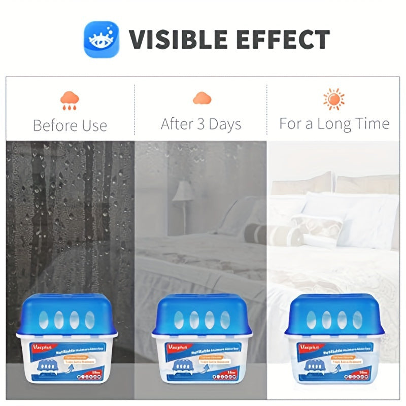 14oz Qayta ishlatiladigan namlikni yutuvchi quti, aromatsiz, shkaflar uchun namlikni olib tashlovchi