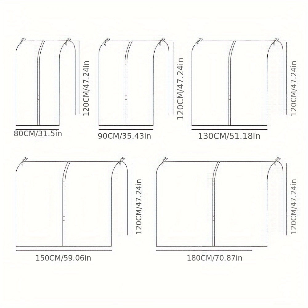 Bolsa de almacenamiento para ropa impermeable, cubre polvo para vestidos, abrigos, trajes, gran capacidad