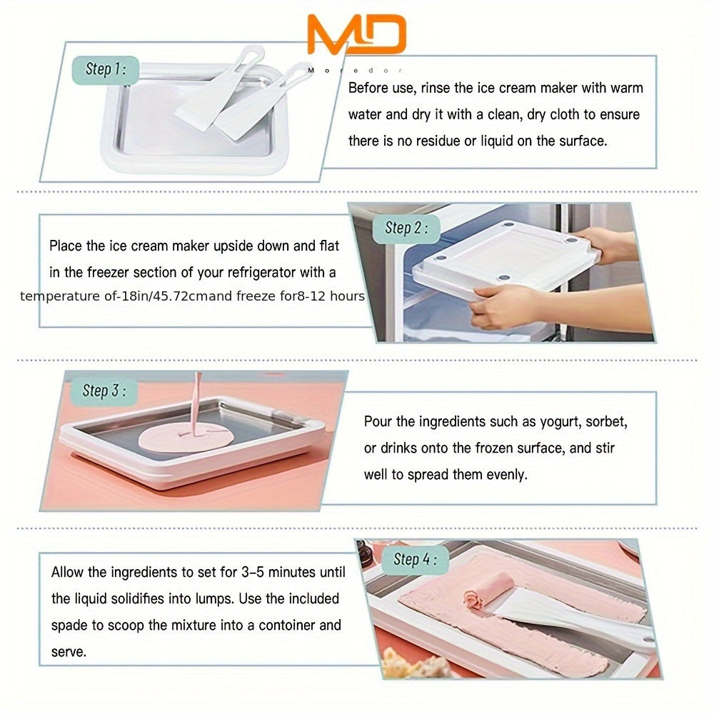 Bir parcha qo'lda ishlatiladigan zanglamaydigan po'latdan yasalgan muzqaymoq tayyorlagich, 3 kvart sig'imga ega, DIY muzlatilgan yogurt va muzqaymoq plastinkasi, oilaviy foydalanish uchun elektr talab qilinmaydi.