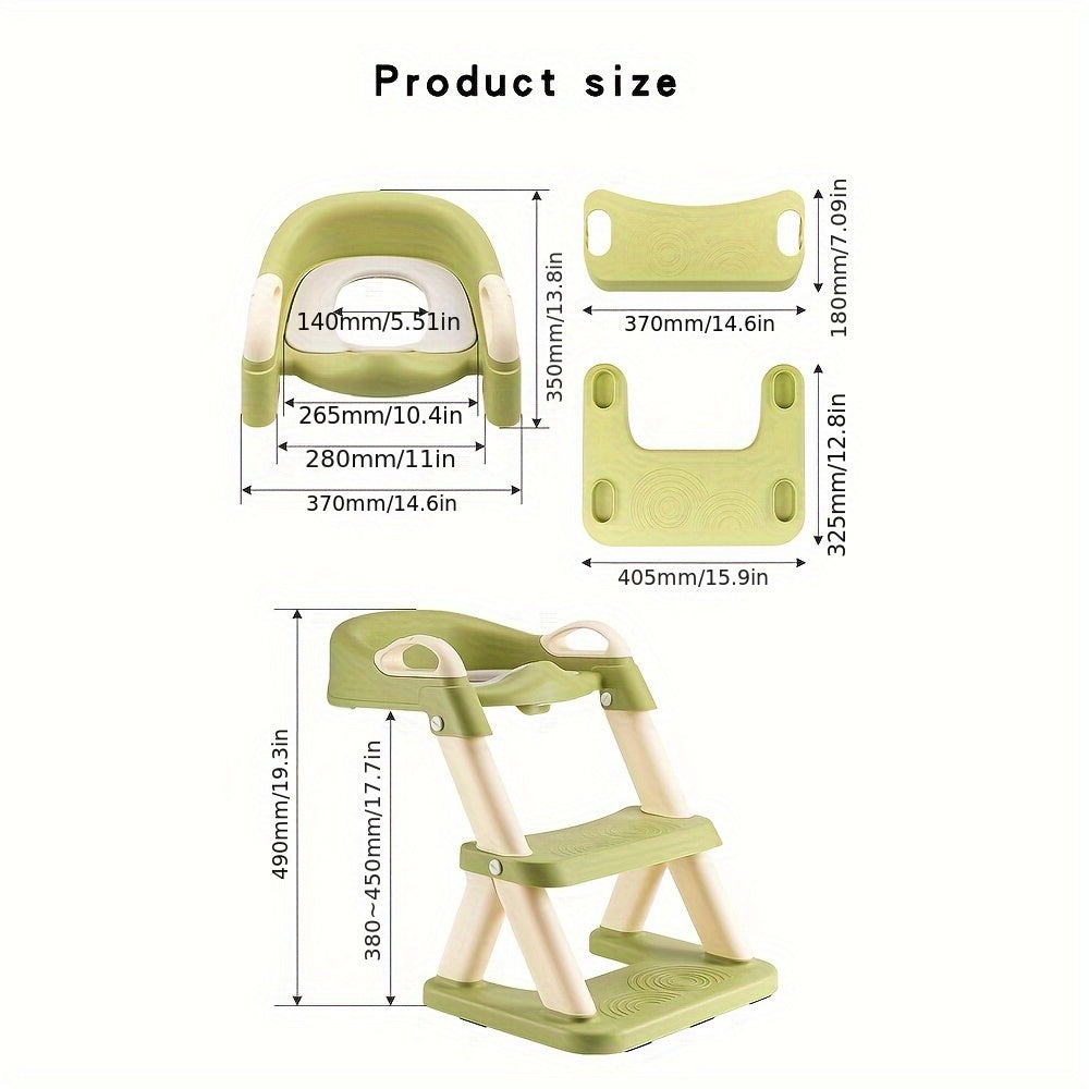 Foldable Child Toilet Seat with Step Stool for Potty Training Safe and Easy to Use