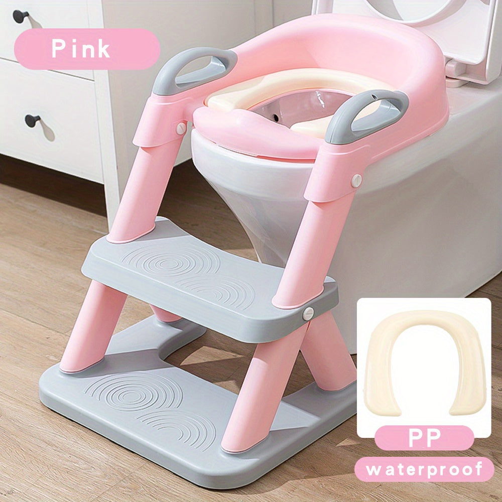 Foldable Child Toilet Seat with Step Stool for Potty Training Safe and Easy to Use