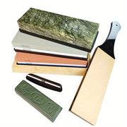 Professional Sharpening Stone Set with Dual Grit, Bamboo Base and Non-Slip Rubber