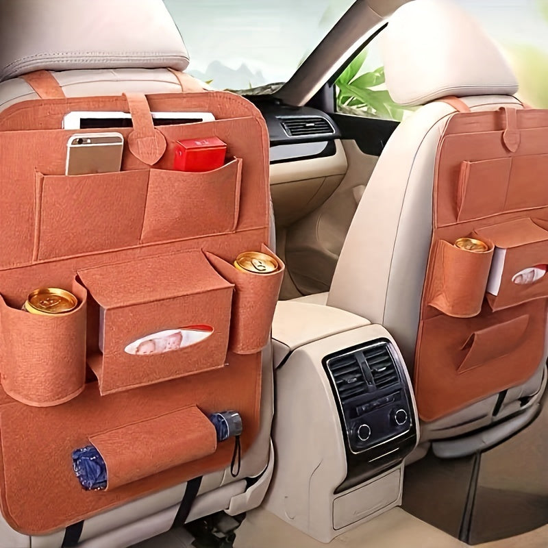 Multi-Functional Car Seat Storage Bag Felt Hanging Organizer Back Seat Cargo