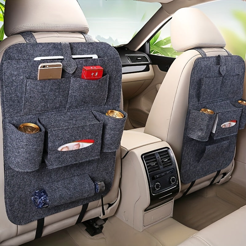 Multi-Functional Car Seat Storage Bag Felt Hanging Organizer Back Seat Cargo