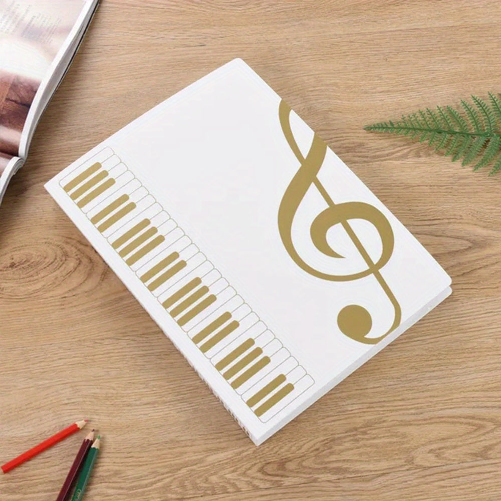 40 ta cho'ntakli varaq musiqa tashkilotchisi A4 papkasi gitara, fortepiano uchun, notatsiya chizig'i, suvga chidamli