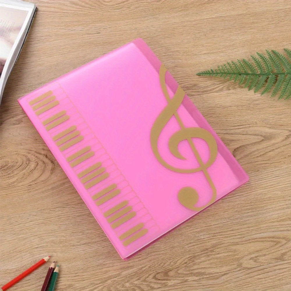 40 ta cho'ntakli varaq musiqa tashkilotchisi A4 papkasi gitara, fortepiano uchun, notatsiya chizig'i, suvga chidamli