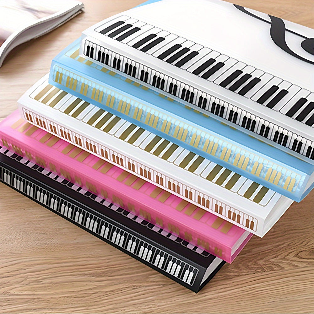 40 ta cho'ntakli varaq musiqa tashkilotchisi A4 papkasi gitara, fortepiano uchun, notatsiya chizig'i, suvga chidamli