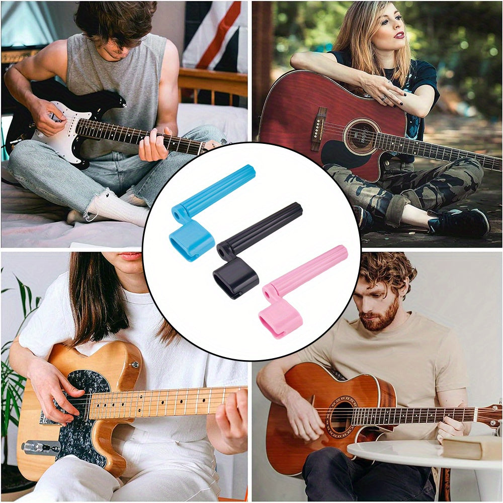 Guitar String Winder Tool for Loosening and Tuning Acoustic Electric Guitar Strings with Bridge Pin Popping Function