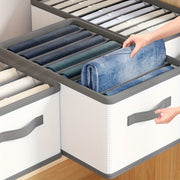 Foldable Drawer Organizer with Dividers for Clothes and Towels in Closet Wardrobe Storage