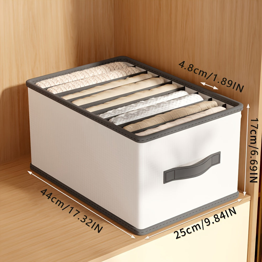 Foldable Drawer Organizer with Dividers for Clothes and Towels in Closet Wardrobe Storage