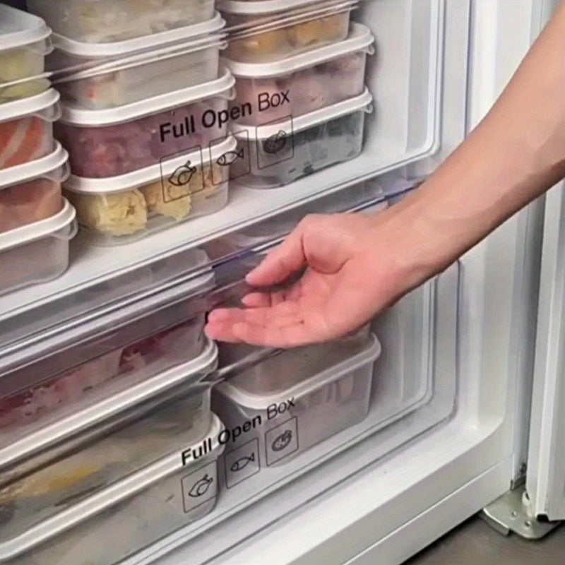 6 dona BPA-free oziq-ovqat saqlash idishlari, oqmaslik qopqog'i bilan - oshxonada yangilik va tartib uchun to'plangan dizayn - go'sht, mevalar va sabzavotlarni saqlash uchun ideal