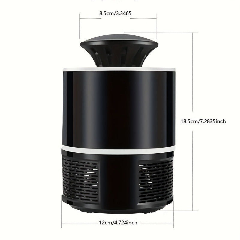 Mosquito Killer Lamp UV Fan-Sucking USB Quiet Indoor Outdoor Black