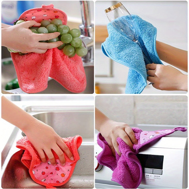 Fleece Fingertip Towel for Hand Wiping Dishwashing and Bathroom Use