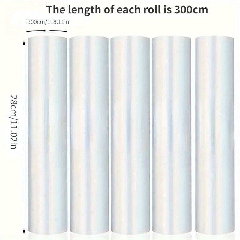 Ovqat saqlash uchun tarmoqli 300 sm BPA-siz teksturali vakuum yopishqich paketlarining 5 ta ruloni