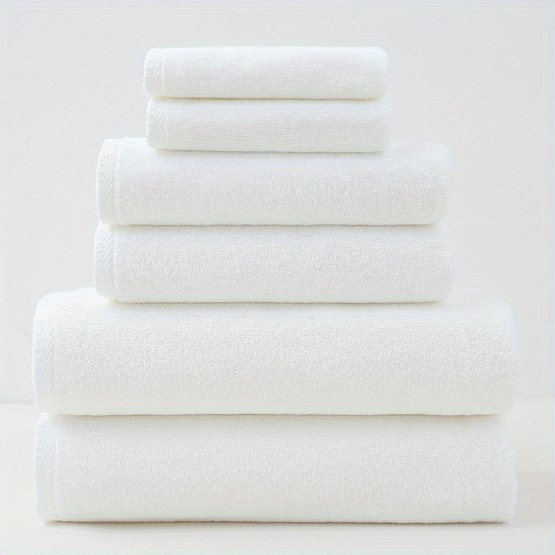 Cotton Towel Set 6 Pieces 400 GSM Bath Hand Washcloths for Home Hotel Sports