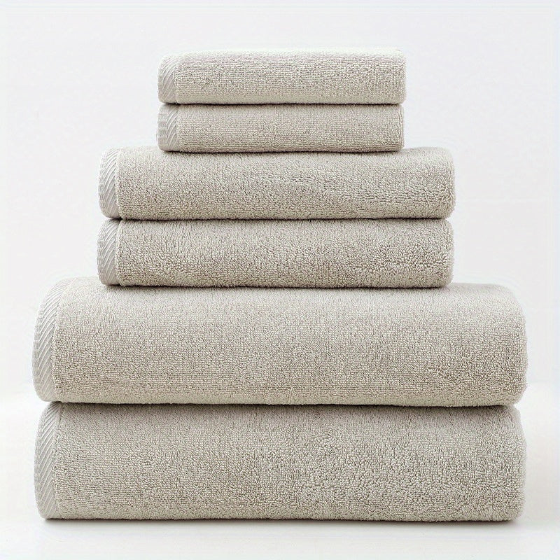 Cotton Towel Set 6 Pieces 400 GSM Bath Hand Washcloths for Home Hotel Sports