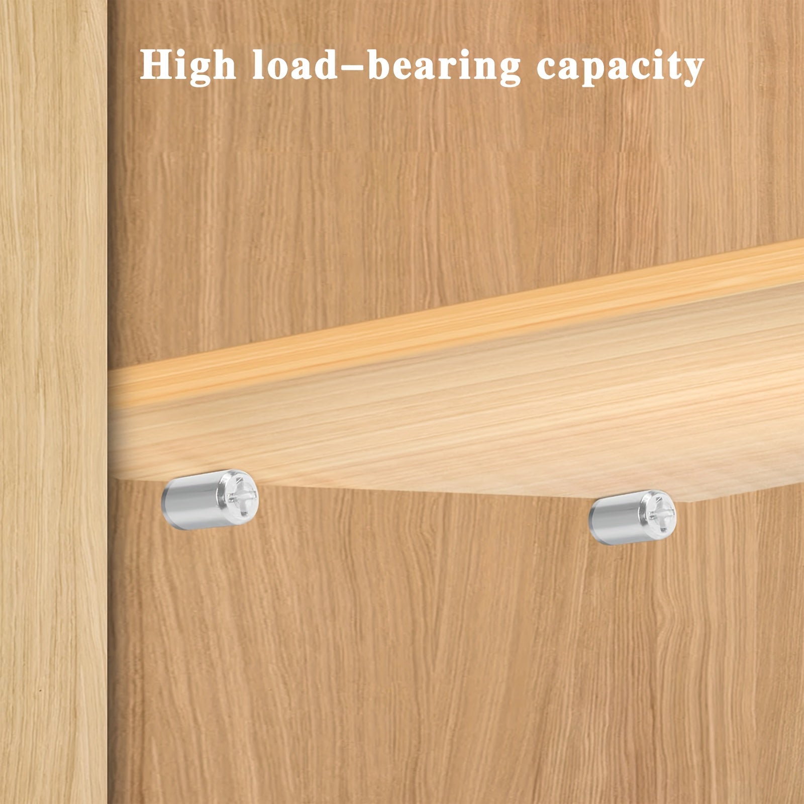Metal Shelf Support Pegs with Anti-Slip Sleeves and Screws for Cabinets and Furniture