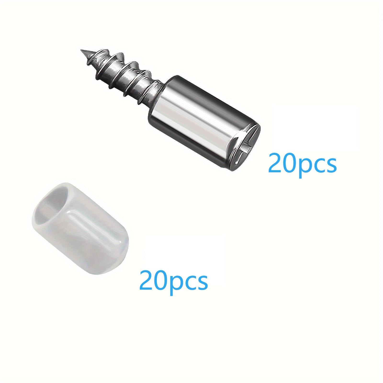 Metal Shelf Support Pegs with Anti-Slip Sleeves and Screws for Cabinets and Furniture