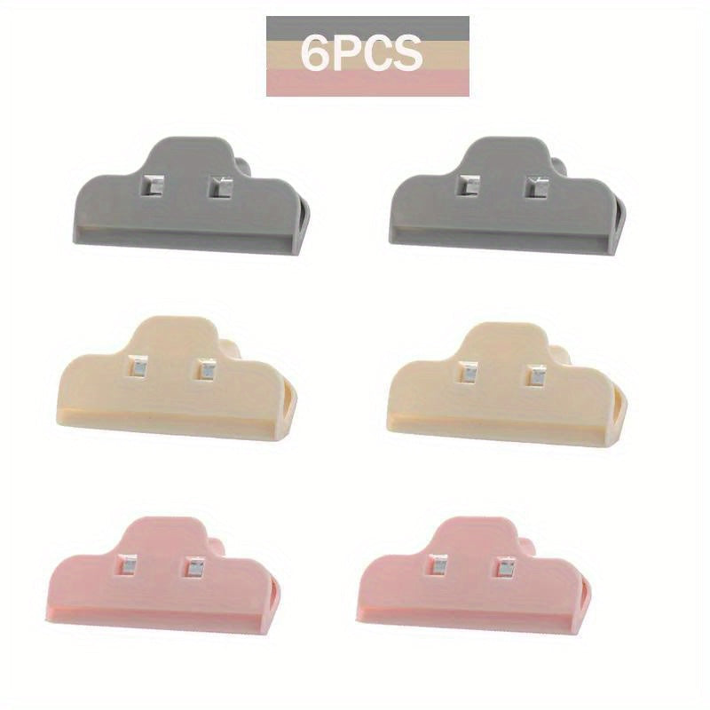 Set of 6 Moisture-Proof Food Sealing Clips for Snacks and Bag Sealing