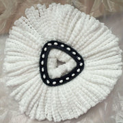 Nam va quruq tozalash uchun to'rt mikroto'rli Spin Mop boshli, mashinada yuviladigan, ko'pgina Spin Mop'lar bilan mos keladi