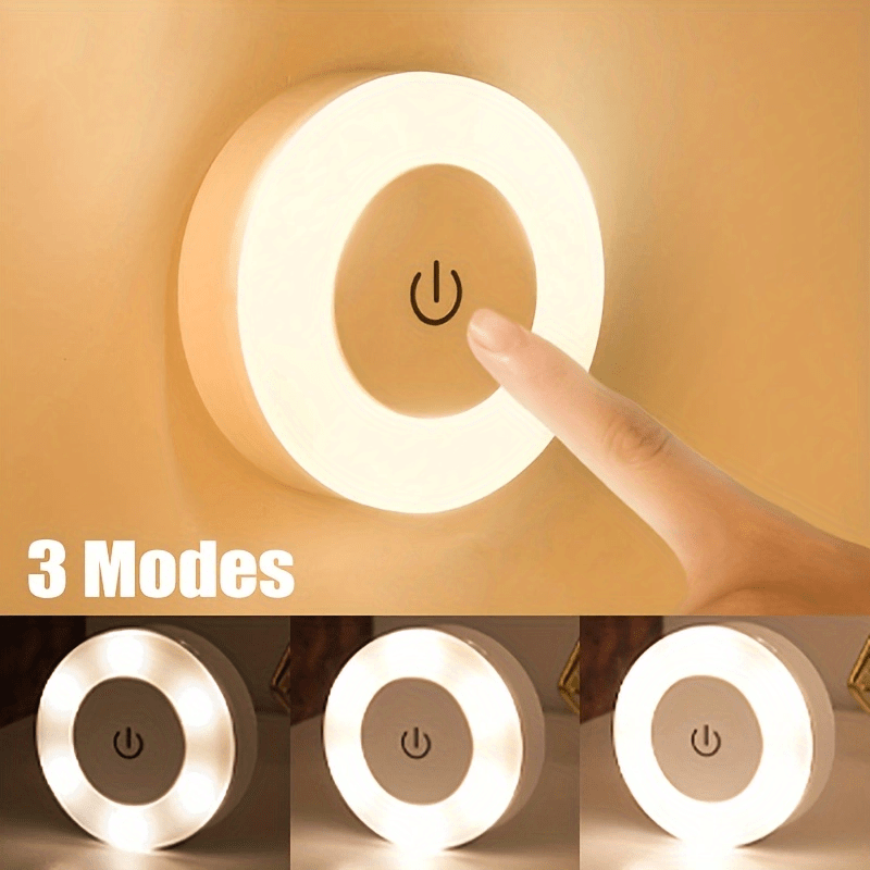 Mini LED Touch Sensor Night Light with USB Rechargeable Battery and Magnetic Base