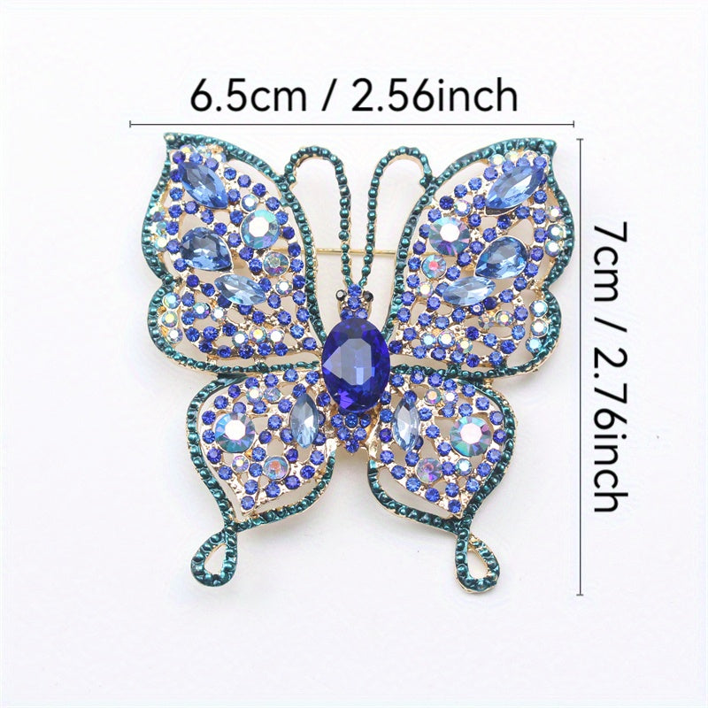 Women's Butterfly Brooch Rhinestone Enamel Animal Fashion Accessory Jewelry