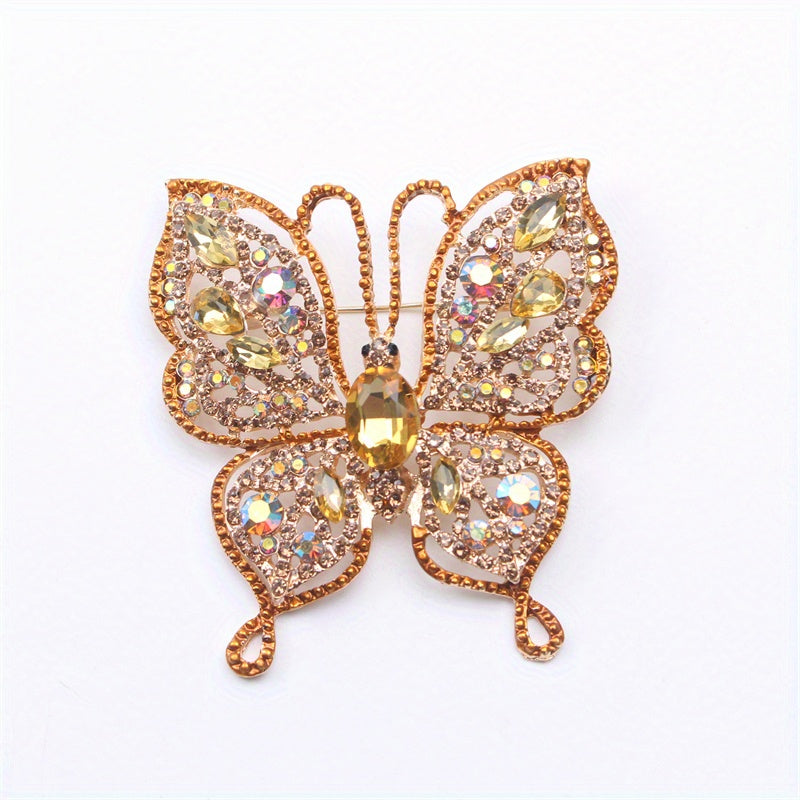 Women's Butterfly Brooch Rhinestone Enamel Animal Fashion Accessory Jewelry
