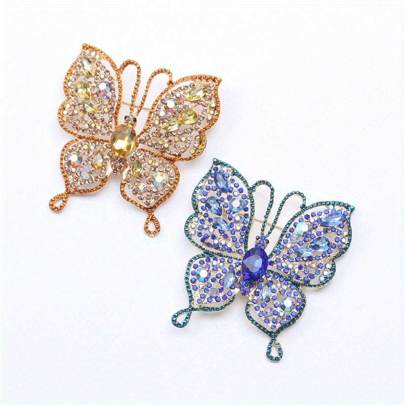 Women's Butterfly Brooch Rhinestone Enamel Animal Fashion Accessory Jewelry