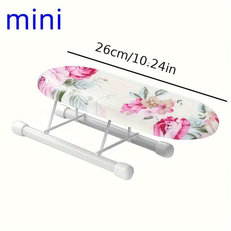 Portable Mini Ironing Board with Plastic Frame for Quick Touch-Ups and Wrinkle Removal