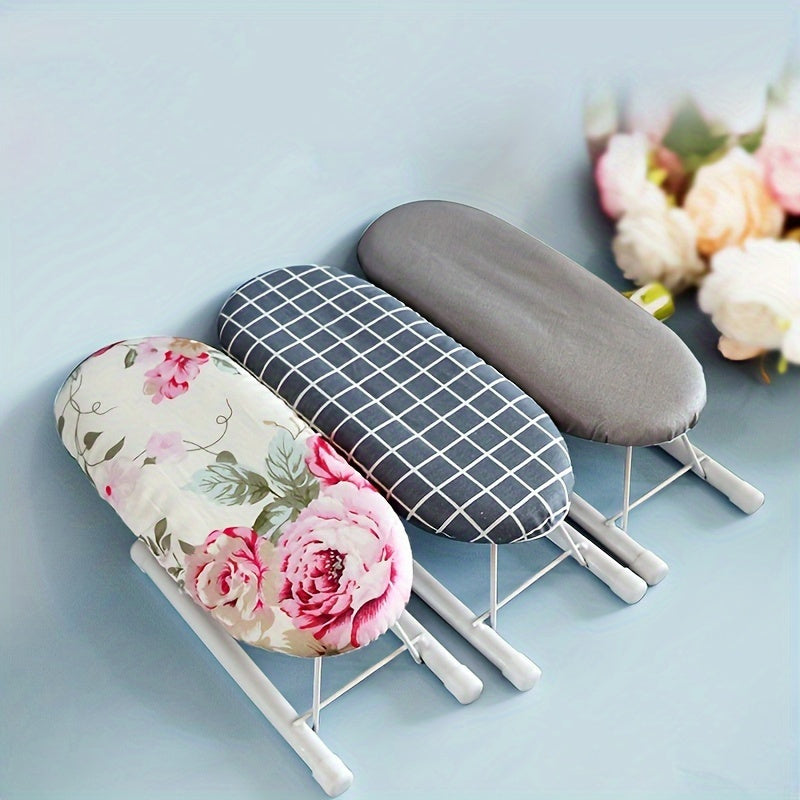 Portable Mini Ironing Board with Plastic Frame for Quick Touch-Ups and Wrinkle Removal
