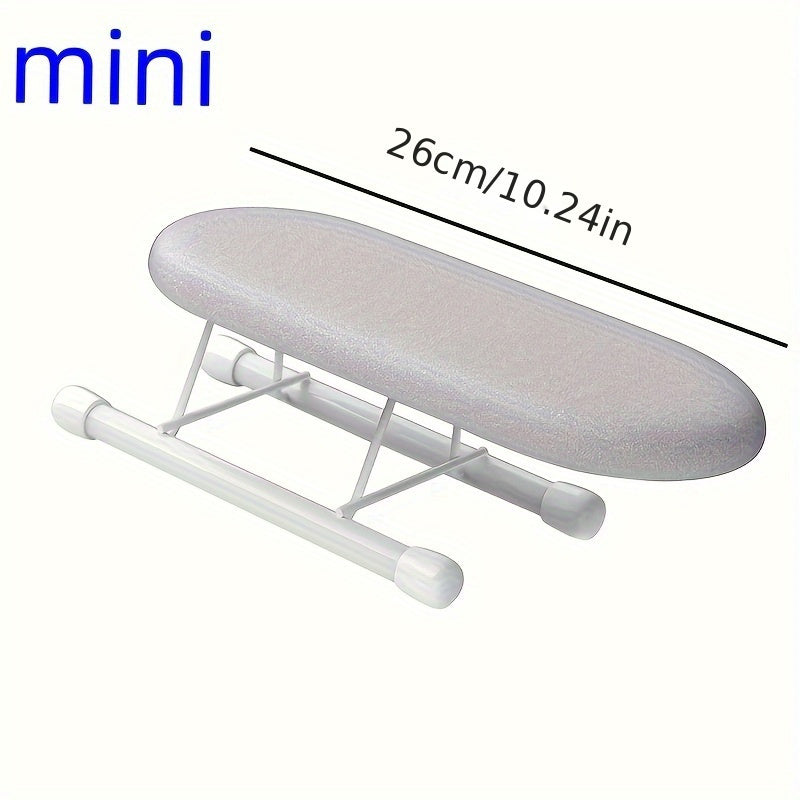 Portable Mini Ironing Board with Plastic Frame for Quick Touch-Ups and Wrinkle Removal