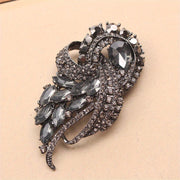 Rhinestone Brooch Pin Enamel Flower Design for Coats Scarves and Accessories