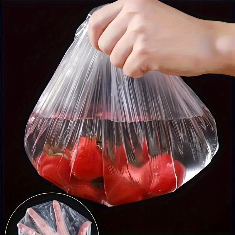 100pcs Reusable Translucent Plastic Food Storage Wrap for Freshness Preservation