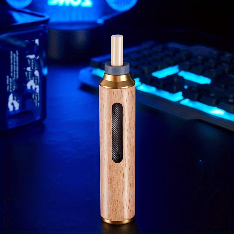 cenicero de madera para uso en oficina y coche duradero elegante se adapta a la mayoría de modelos acabado en madera natural en dorado plateado negro