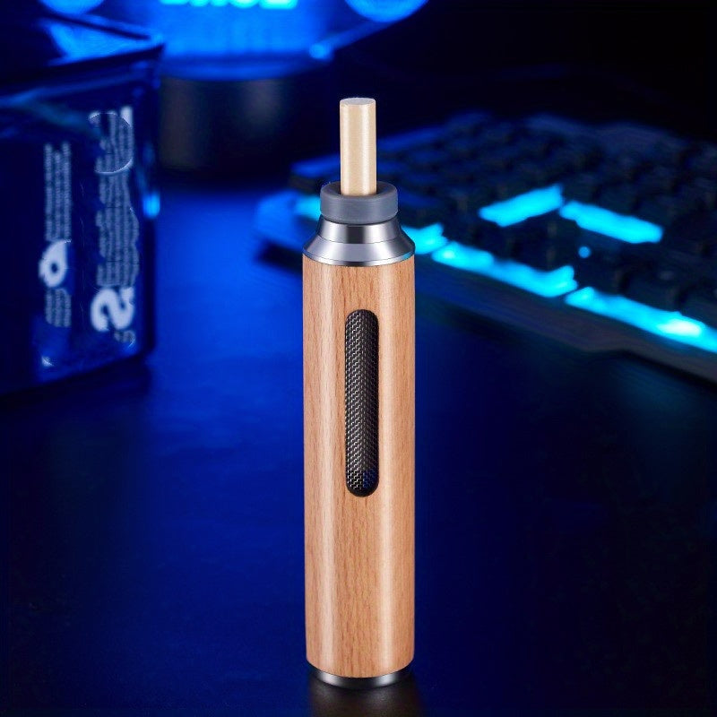 cenicero de madera para uso en oficina y coche duradero elegante se adapta a la mayoría de modelos acabado en madera natural en dorado plateado negro