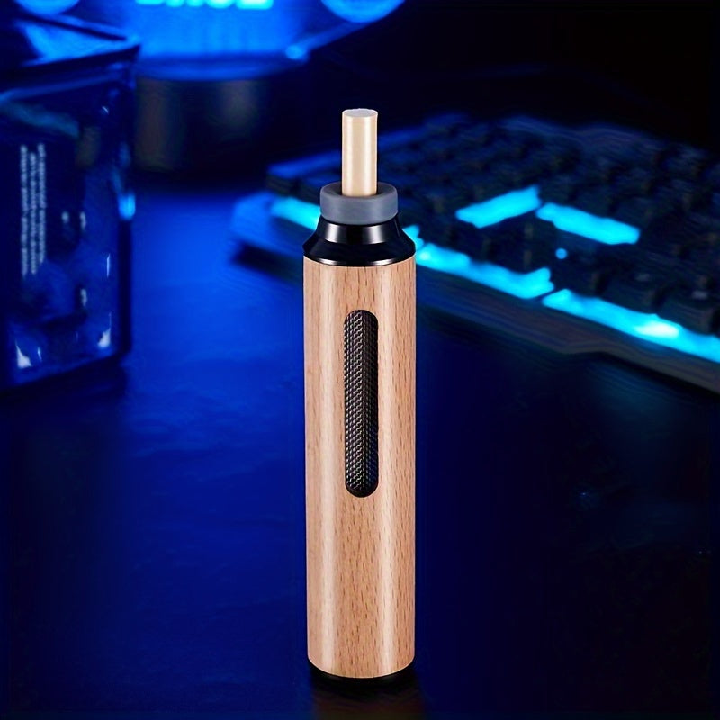 cenicero de madera para uso en oficina y coche duradero elegante se adapta a la mayoría de modelos acabado en madera natural en dorado plateado negro