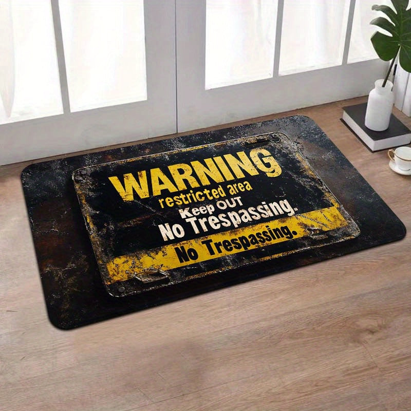 Ehtiyot bo'ling: Cheklangan hudud - Kirish taqiqlanadi. O'tish taqiqlangan qabul mato - 8mm qalinlik, mashinada yuvish mumkin, to'rtburchak shakli, PVC orqa qismi, kirish joylari, hammomlar, oshxonalar, yashash xonalari va yotoq xonalari uchun ideal.