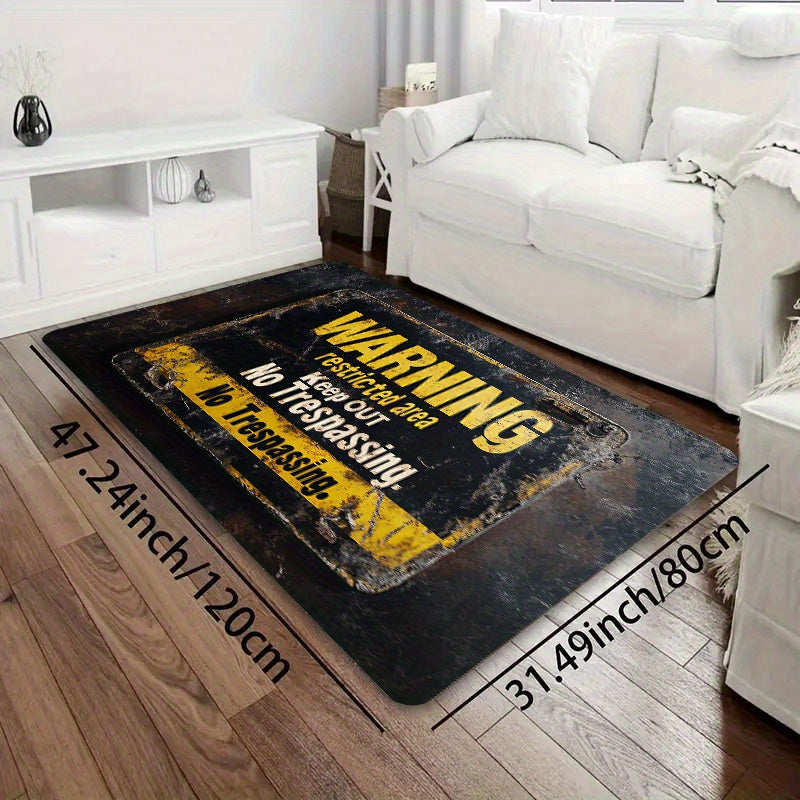 Ehtiyot bo'ling: Cheklangan hudud - Kirish taqiqlanadi. O'tish taqiqlangan qabul mato - 8mm qalinlik, mashinada yuvish mumkin, to'rtburchak shakli, PVC orqa qismi, kirish joylari, hammomlar, oshxonalar, yashash xonalari va yotoq xonalari uchun ideal.