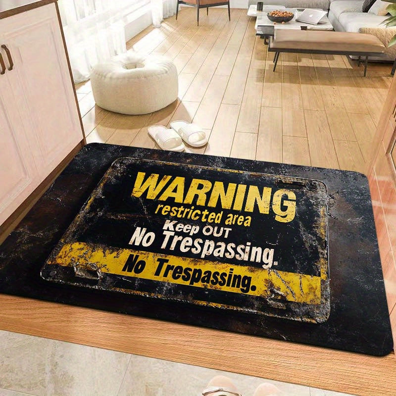 Ehtiyot bo'ling: Cheklangan hudud - Kirish taqiqlanadi. O'tish taqiqlangan qabul mato - 8mm qalinlik, mashinada yuvish mumkin, to'rtburchak shakli, PVC orqa qismi, kirish joylari, hammomlar, oshxonalar, yashash xonalari va yotoq xonalari uchun ideal.