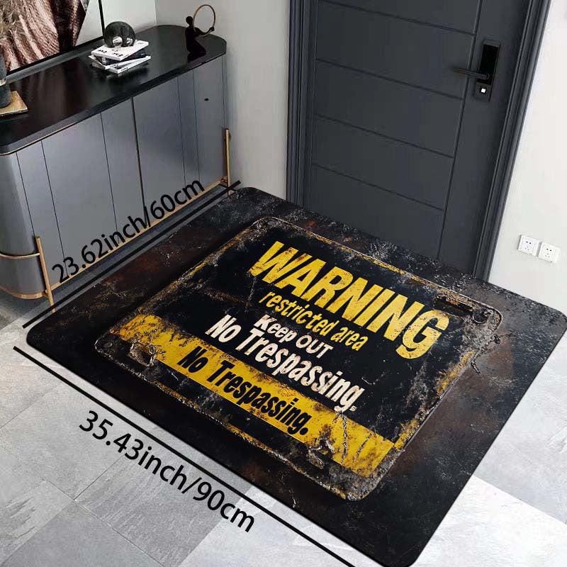 Ehtiyot bo'ling: Cheklangan hudud - Kirish taqiqlanadi. O'tish taqiqlangan qabul mato - 8mm qalinlik, mashinada yuvish mumkin, to'rtburchak shakli, PVC orqa qismi, kirish joylari, hammomlar, oshxonalar, yashash xonalari va yotoq xonalari uchun ideal.