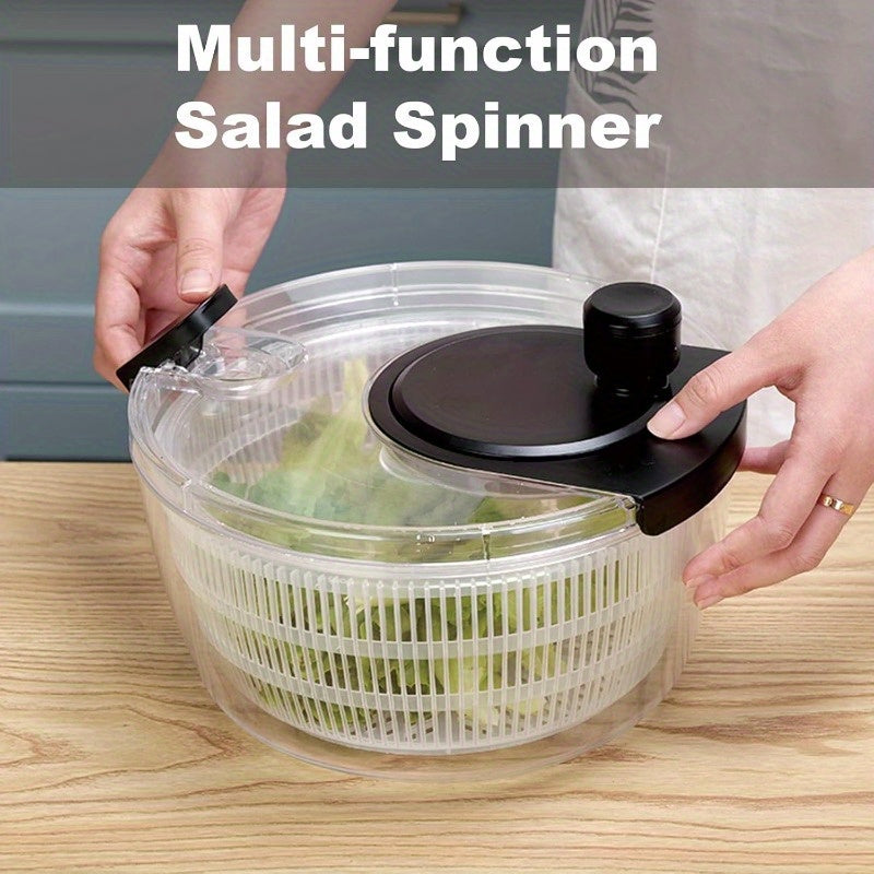 4L Salad Spinner White Double Drainage Holes for Greens Fruits Vegetables