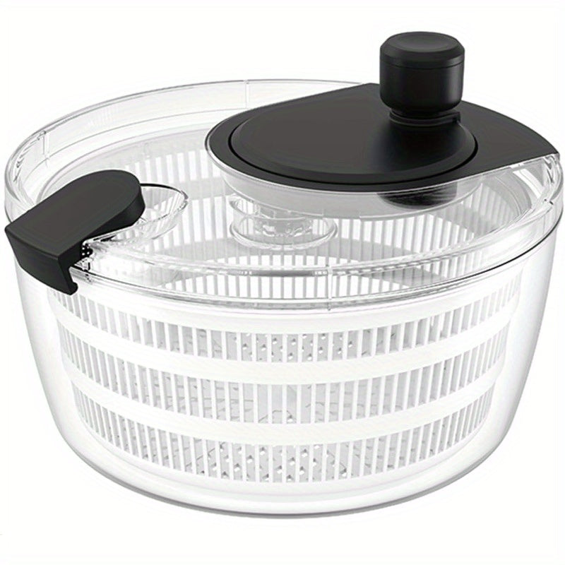 4L Salad Spinner White Double Drainage Holes for Greens Fruits Vegetables