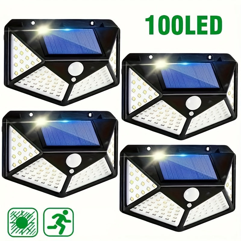 Luz de pared solar exterior de montaje semi empotrado, pantalla de plástico eficiente en energía, batería de 1200mAh, juego de 1/2/4/6/8