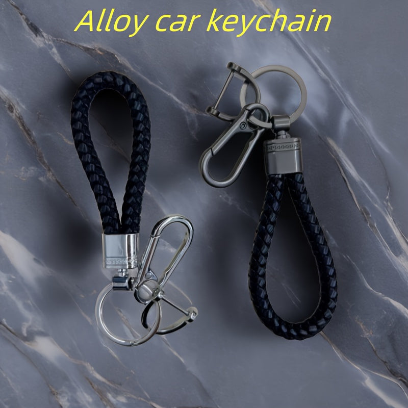 Men's Metal Braided Rope Keychain Pendant Car Keychain Cute Accessories