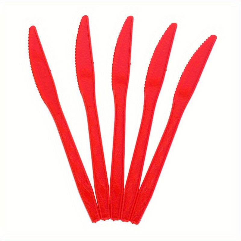 Disposable Cutlery Set 24 Pieces for Parties and Celebrations with Knives Forks Spoons