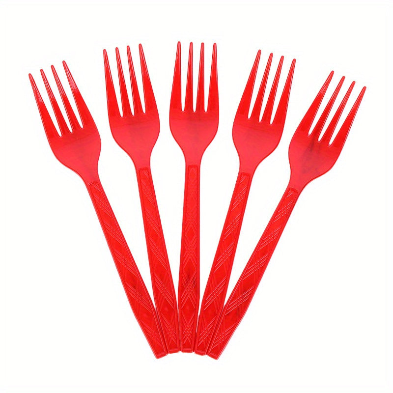 Disposable Cutlery Set 24 Pieces for Parties and Celebrations with Knives Forks Spoons