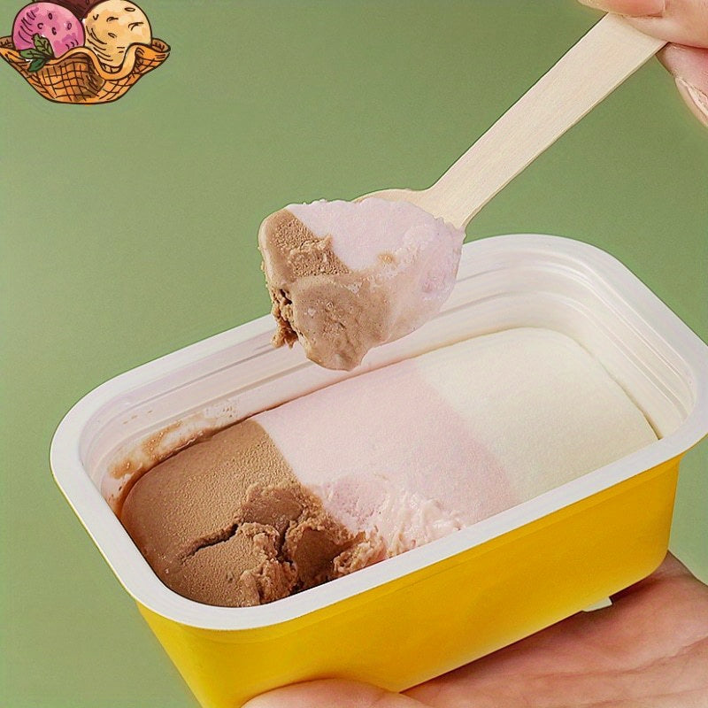 Set of 10 Biodegradable Wooden Cutlery Pieces for Parties and Events