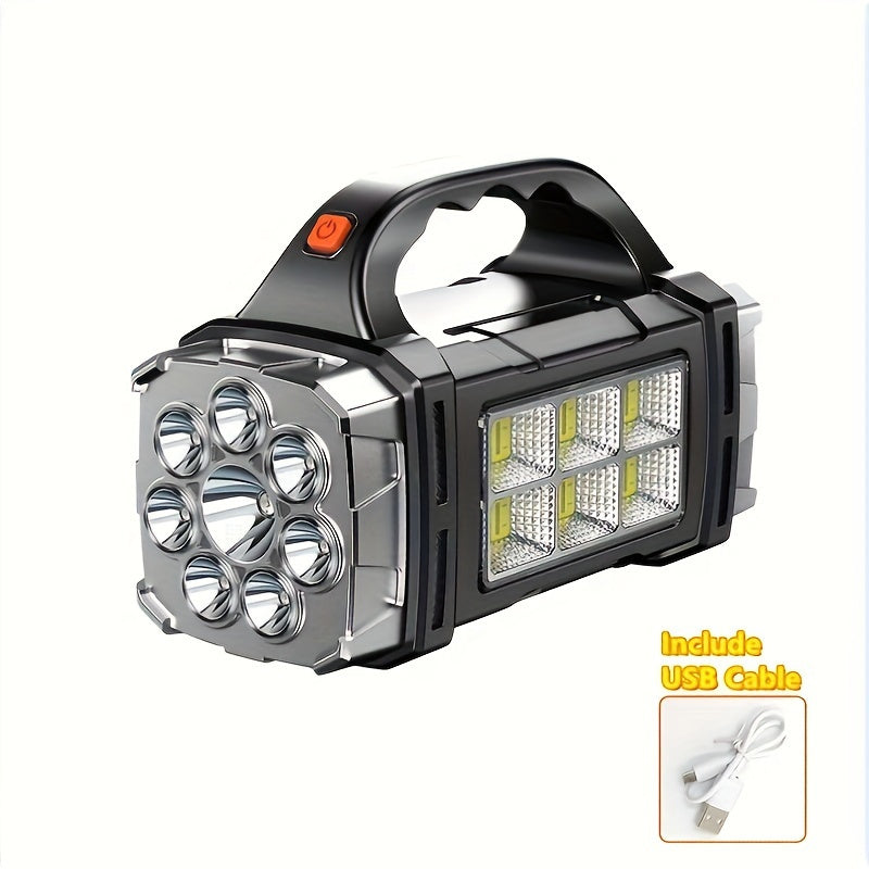 Portable Dual Rechargeable LED Searchlight with Ultra-Bright Beam for Outdoor Adventures