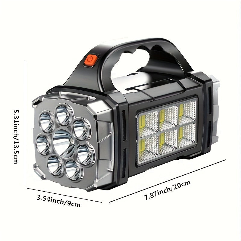 Portable Dual Rechargeable LED Searchlight with Ultra-Bright Beam for Outdoor Adventures