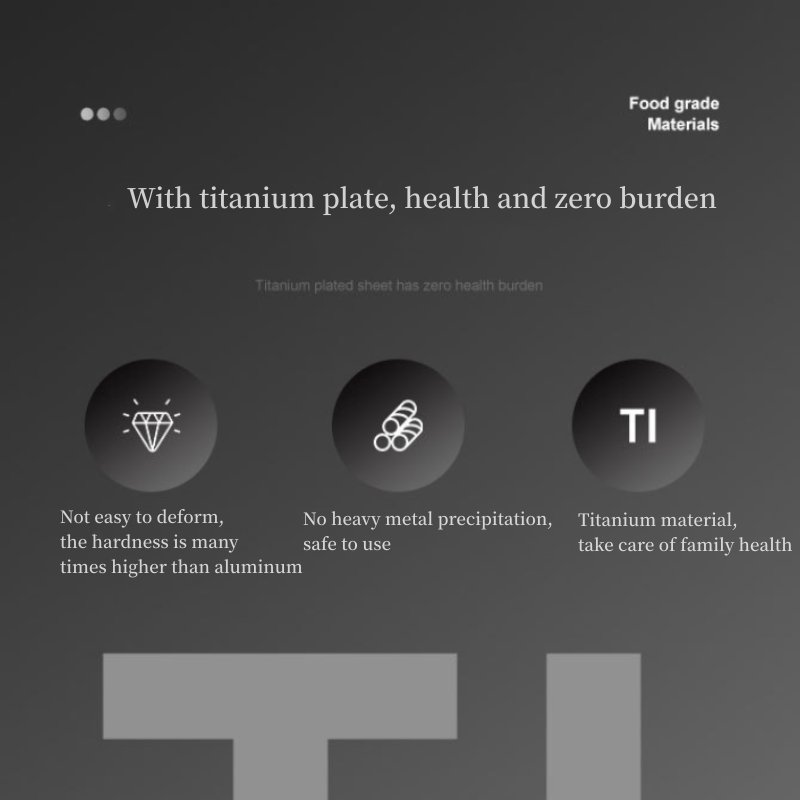 Титановые многослойные сковороды с молотковой поверхностью, подходящие для газовых, индукционных и электрических плит.